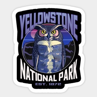 Yellowstone National Park Owl Sticker